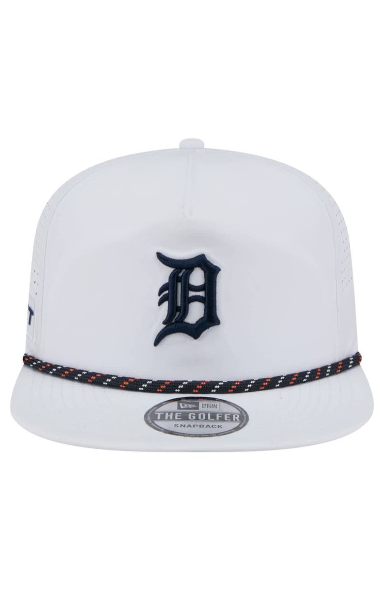 New Era Men's New Era White Detroit Tigers Perforated Golfer Snapback Hat, Alternate, color, 