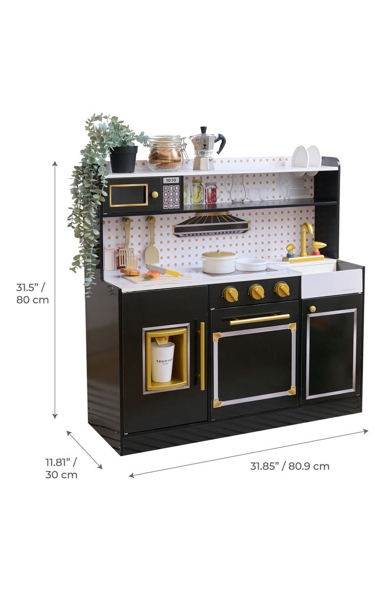 Teamson Kids Little Chef St. Louis Play Kitchen & Accessories, Alternate, color, Black