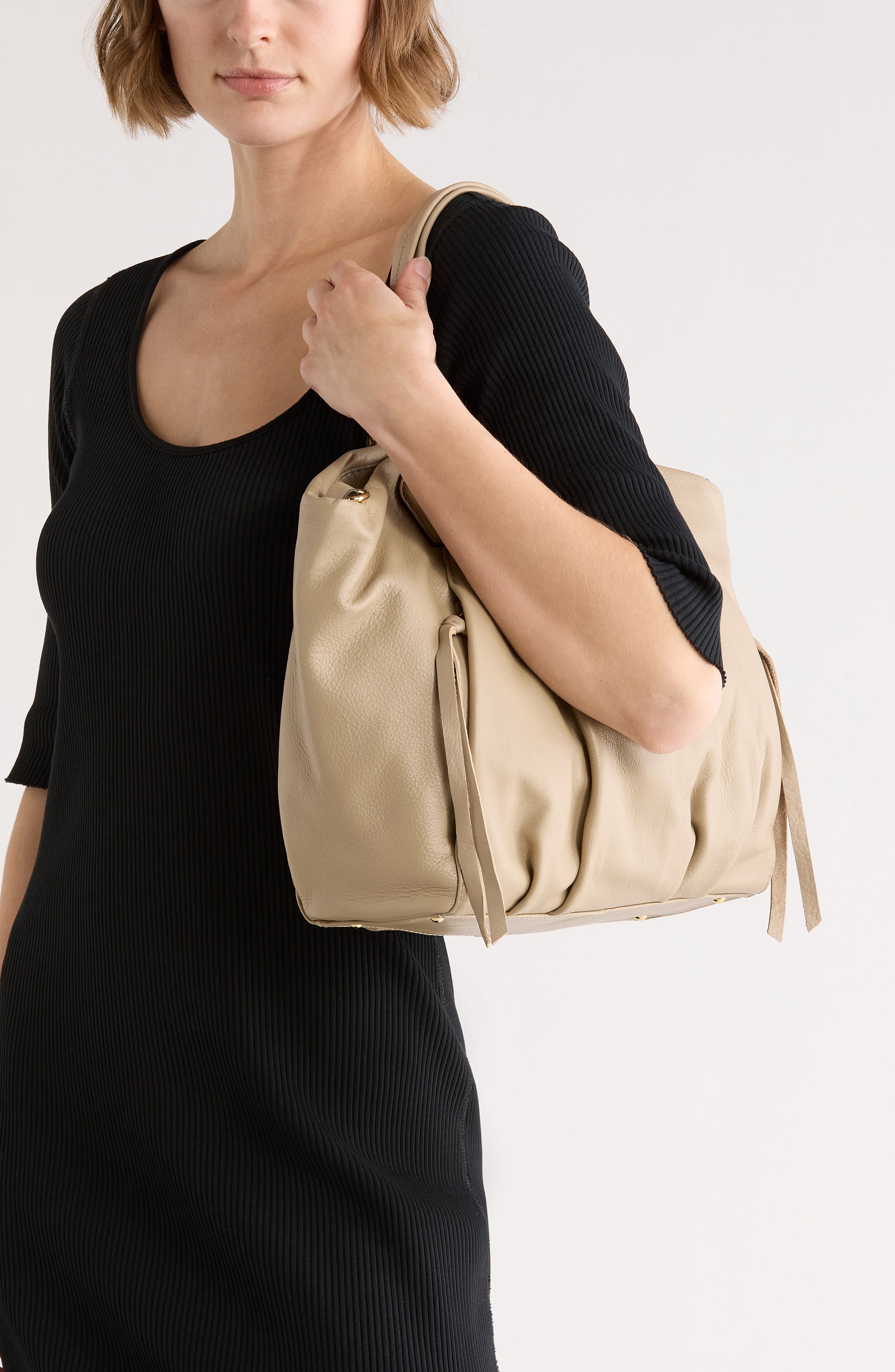 Unsubscribed Convertible Leather Shopper, Alternate, color, POTTERY TAUPE