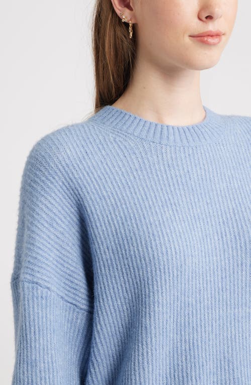Bp. Fuzzy Oversize Sweater In Blue