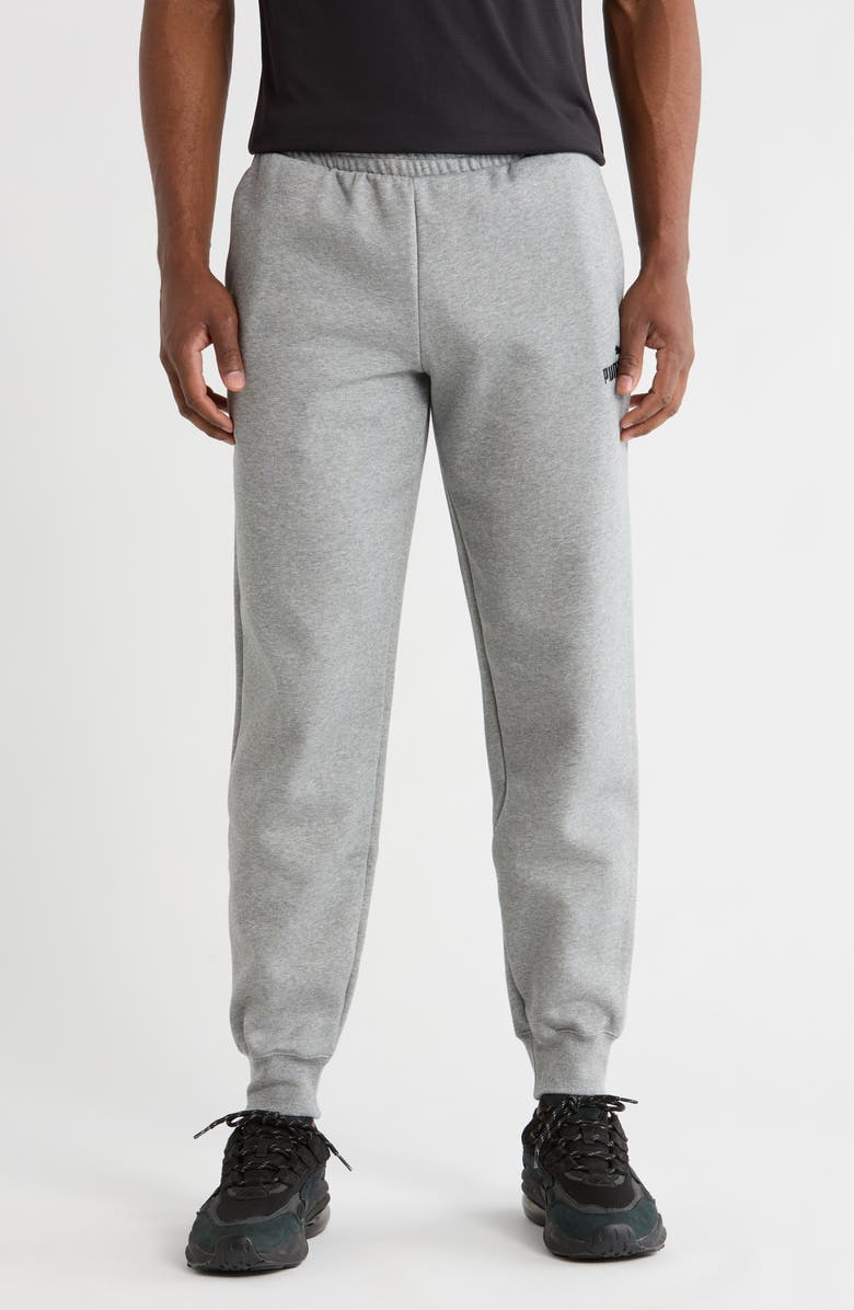 PUMA Essential No. 1 Logo Sweatpants, Main, color, Medium Gray Heather