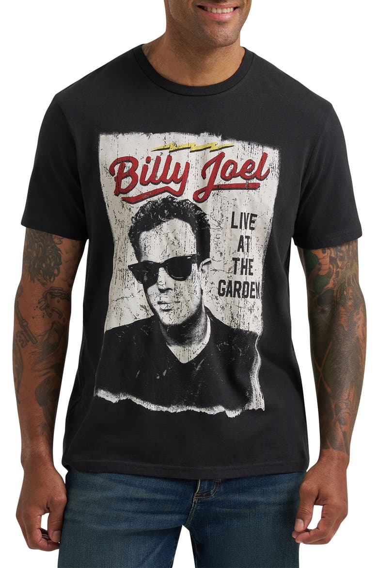 Billy Joel 'Live at the Garden' Graphic T-Shirt, Main, color, JET BLACK