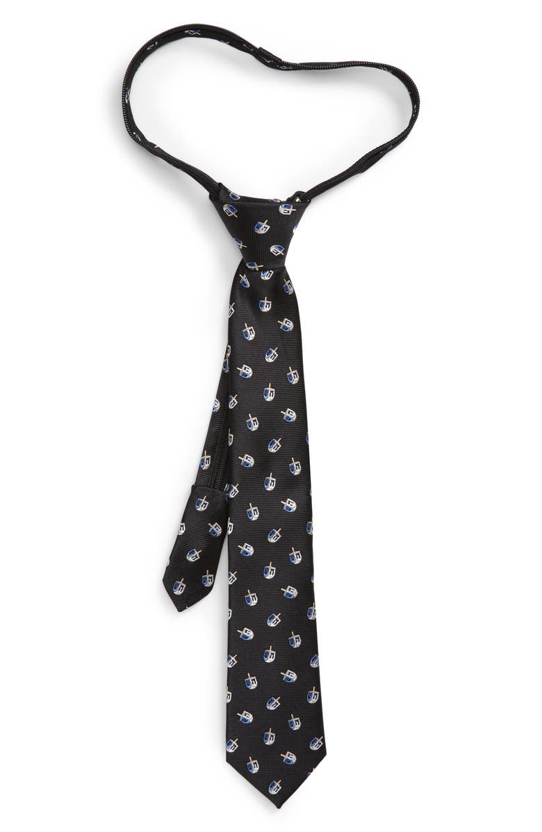 Nordstrom Dreidel Silk Zipper Tie, Main, color, 