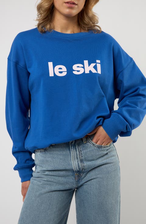Le Ski Cotton Graphic Sweatshirt