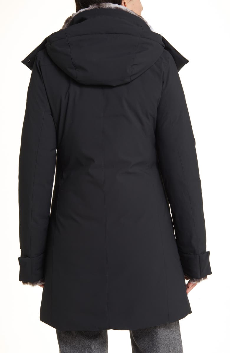 Save The Duck Samantha Hooded Parka with Faux Fur Lining, Alternate, color, 