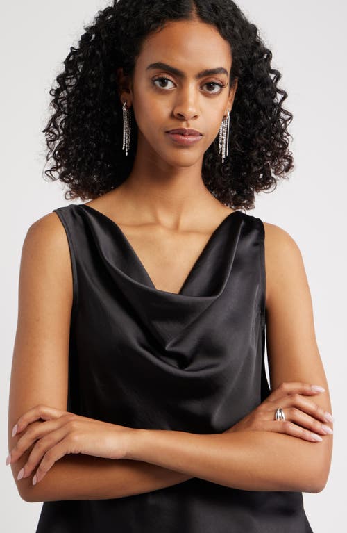 Open Edit Mixed Chain Fringe Huggie Hoop Earrings In Silver