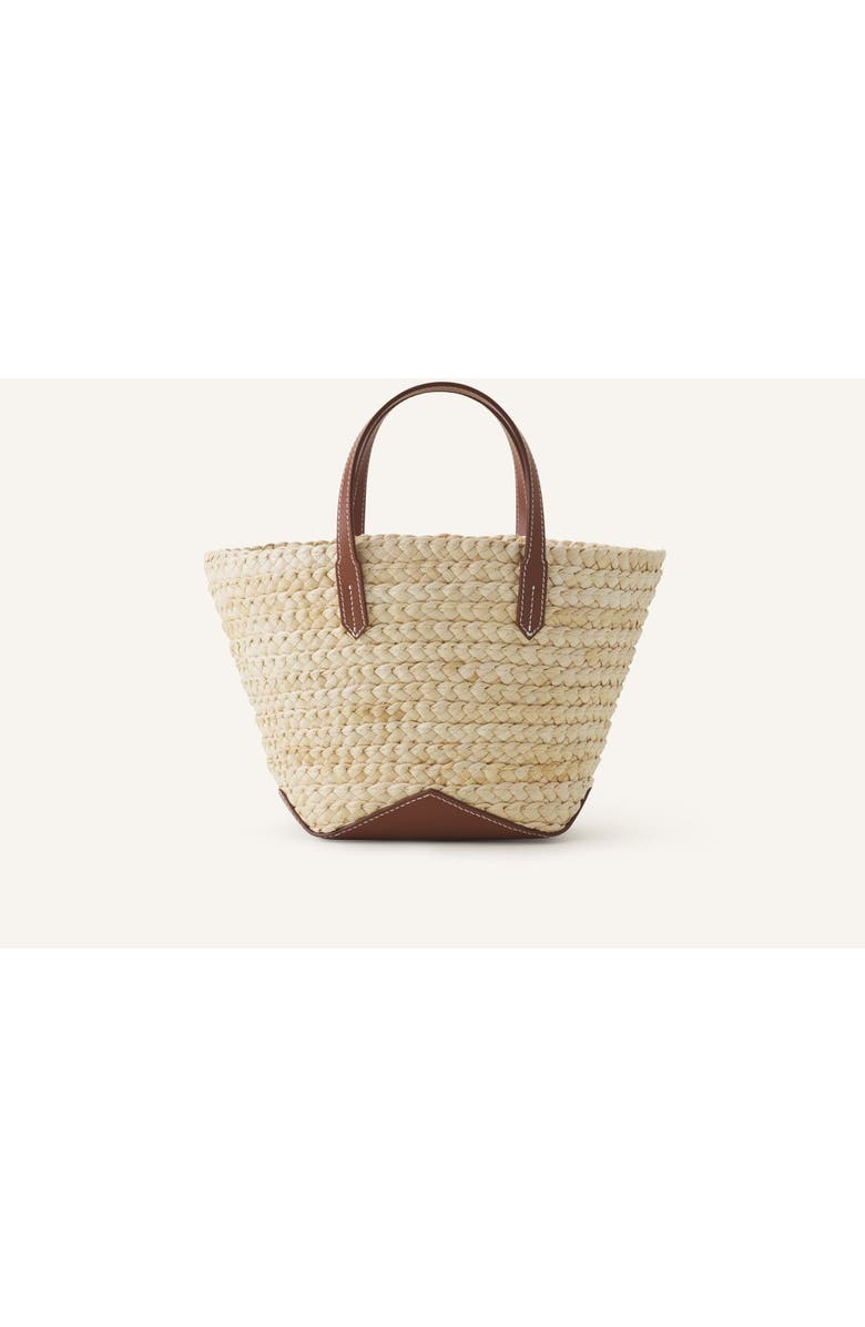 Lanvin Catch By Lanvin Small Basket Bag, Alternate, color, Ecru/Cognac