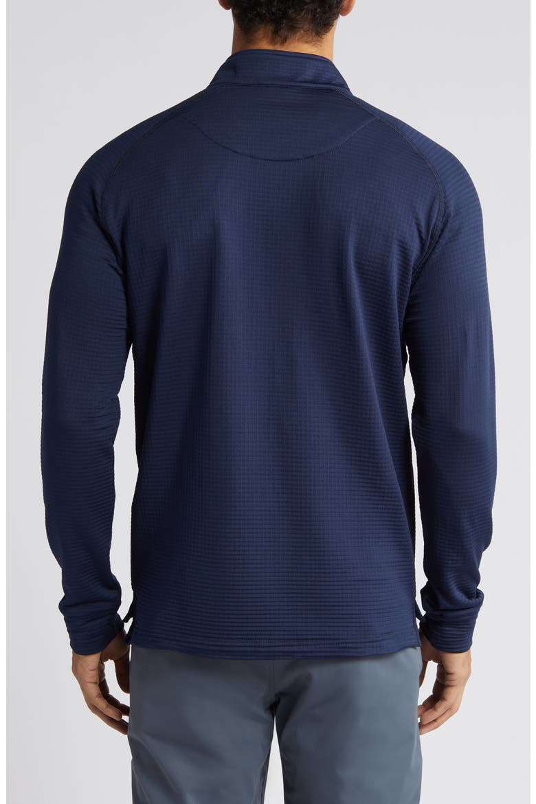 Lukas Quarter Zip Waffle Golf Pullover, Alternate, color, NAVY