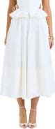 HOUSE OF CB Augustine Embroidered Cotton Midi Skirt