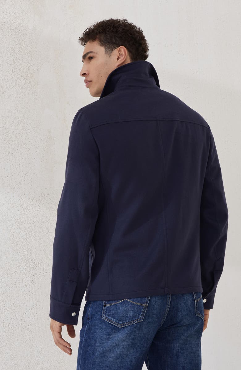 Brunello Cucinelli Flannel safari jacket, Alternate, color, Avio Blue