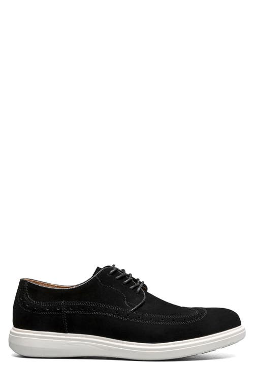 Stacy Adams Trudell Wingtip Oxford In Black Suede