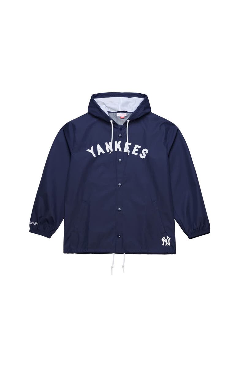 Mitchell & Ness Men's Mitchell & Ness  Navy New York Yankees Full-Snap Hooded Coaches Jacket, Main, color, Navy
