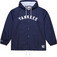 Mitchell & Ness Men's Mitchell & Ness  Navy New York Yankees Full-Snap Hooded Coaches Jacket