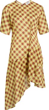 Damson Madder Harmony Gingham Asymmetric Dress