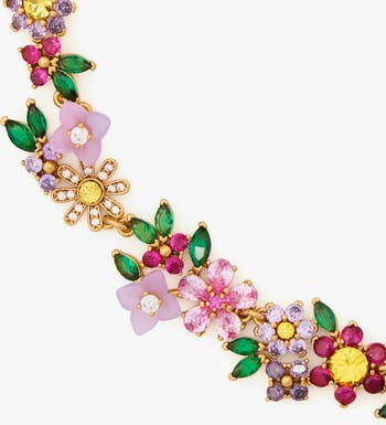 Kate Spade New York bursting blooms statement necklace