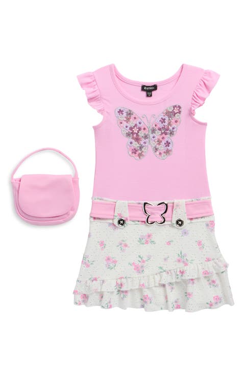Kids' Butterfly Dress & Handbag Set (Toddler)