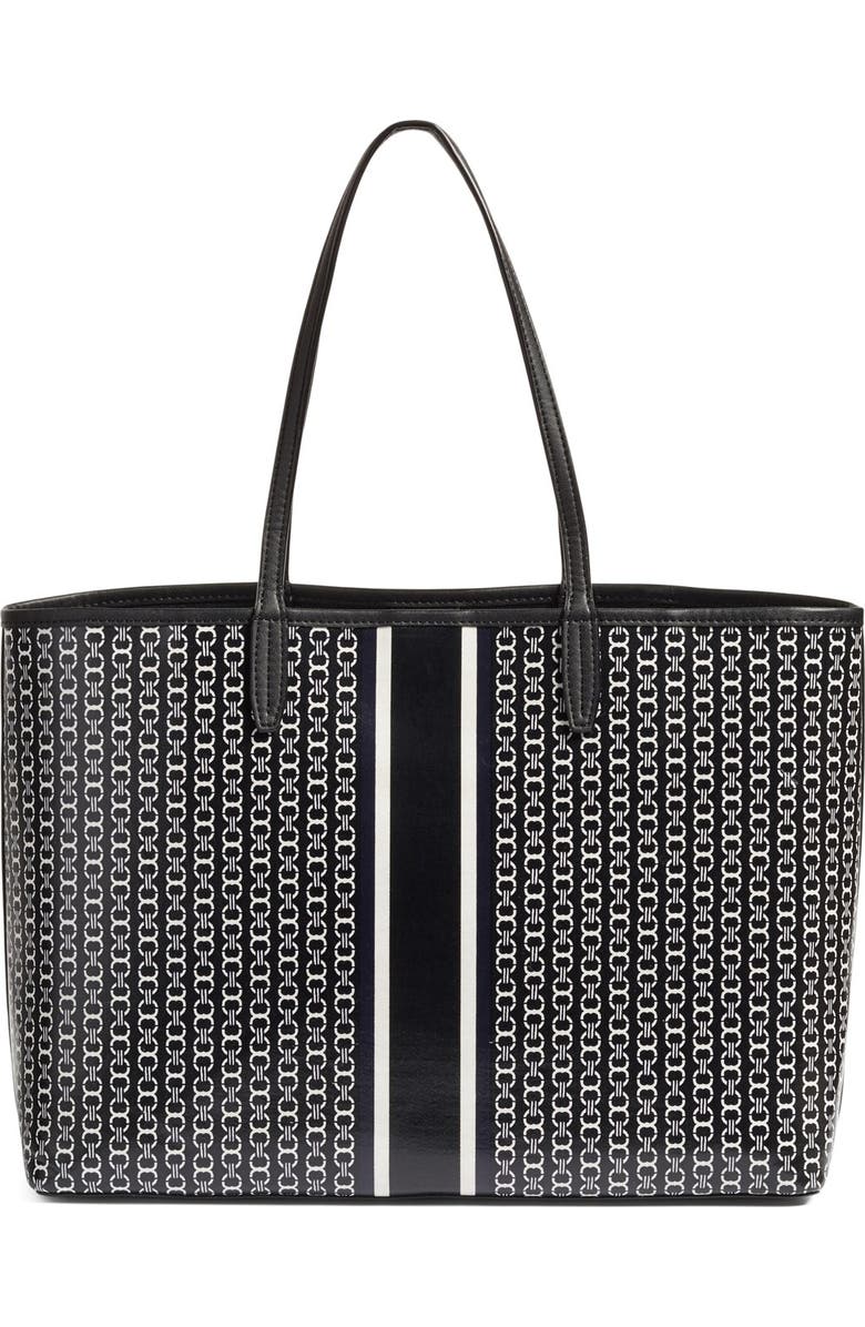 Tory Burch Gemini Link Coated Canvas Tote, Alternate, color,