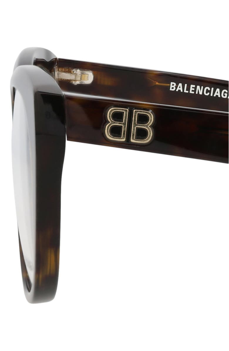 Balenciaga 53mm Round Optical Glasses, Alternate, color, 