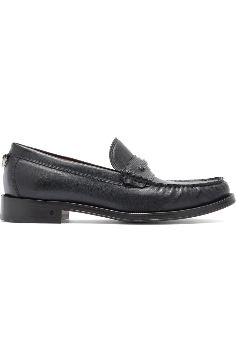 John Varvatos Hawthorne Chain Bit Loafer, Alternate, color, Black