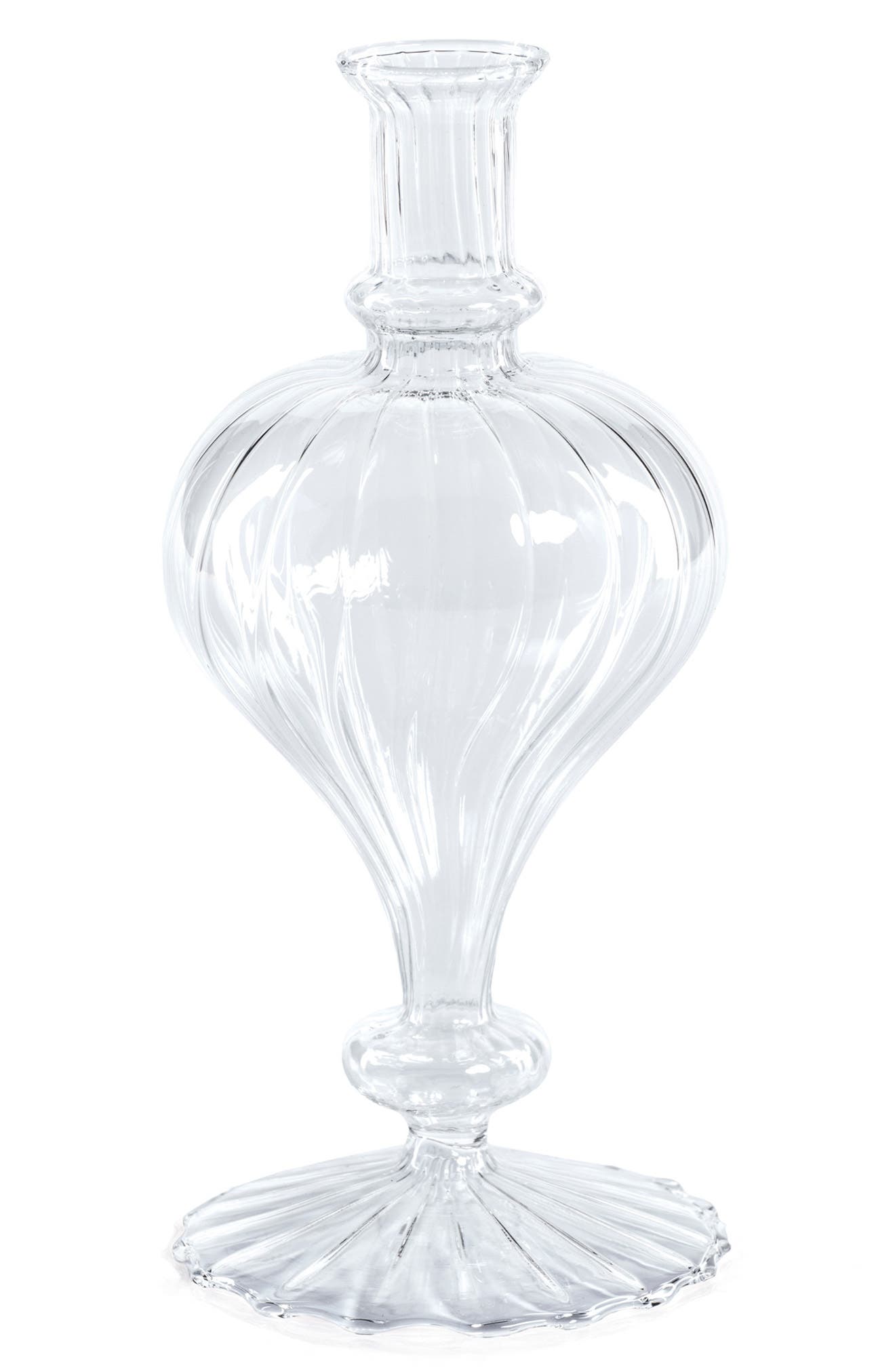 Zodax Vellum Set of 2 Spiral Decorative Glass Vases