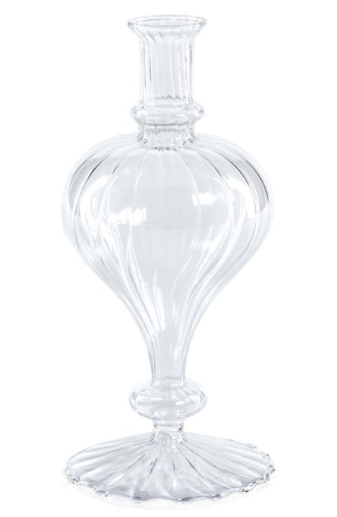 Vellum Set of 2 Spiral Decorative Glass Vases