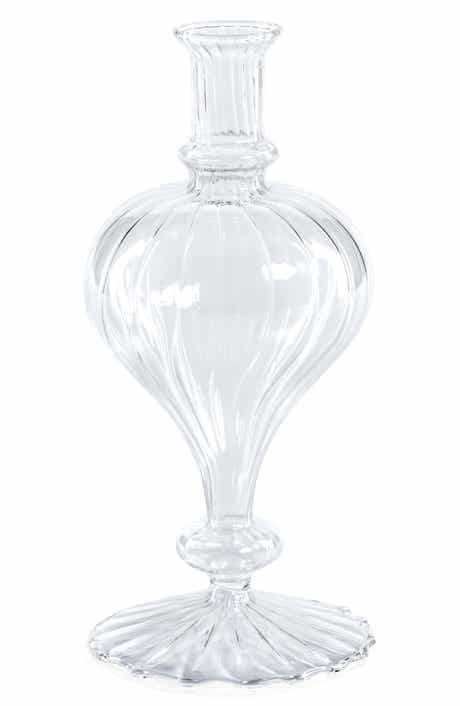 Zodax Vellum Set of 2 Spiral Decorative Glass Vases