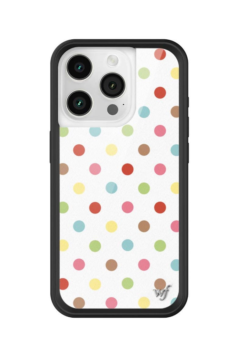 Confetti Polka Dots iPhone Case, Alternate, color, White