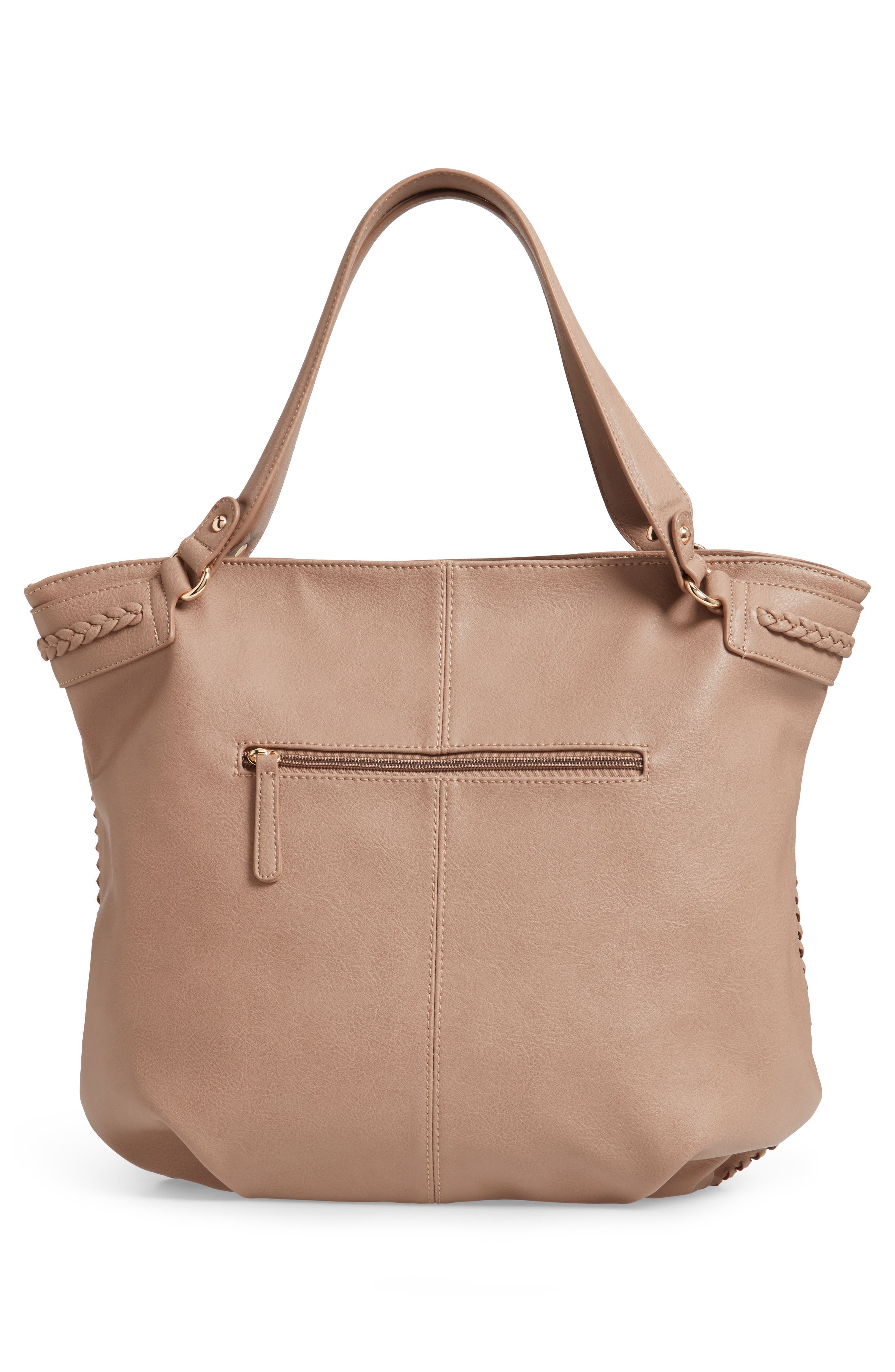 Sole Society Tara Braided Faux Leather Hobo, Alternate, color, 