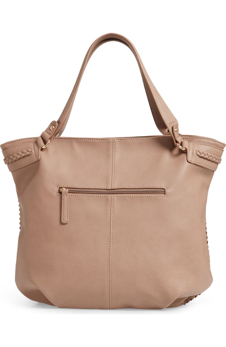 Sole Society Tara Braided Faux Leather Hobo, Alternate, color,