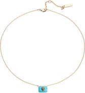Kurt Geiger London Turquoise Eagle Head Pendant Necklace