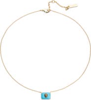 Kurt Geiger London Turquoise Eagle Head Pendant Necklace