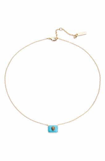 Kurt Geiger London Turquoise Eagle Head Pendant Necklace