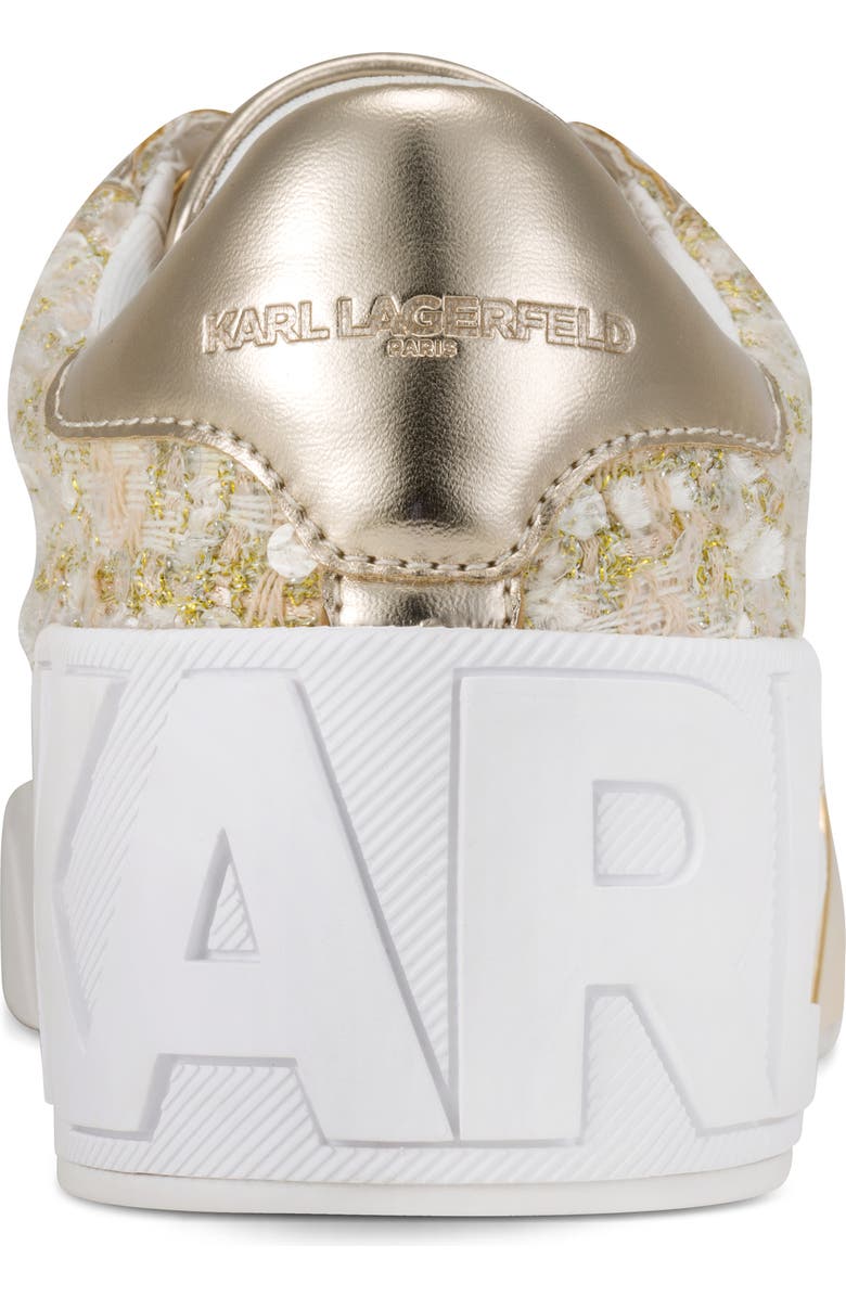 KARL LAGERFELD PARIS Melora Sneaker, Alternate, color, Cream/ Gold