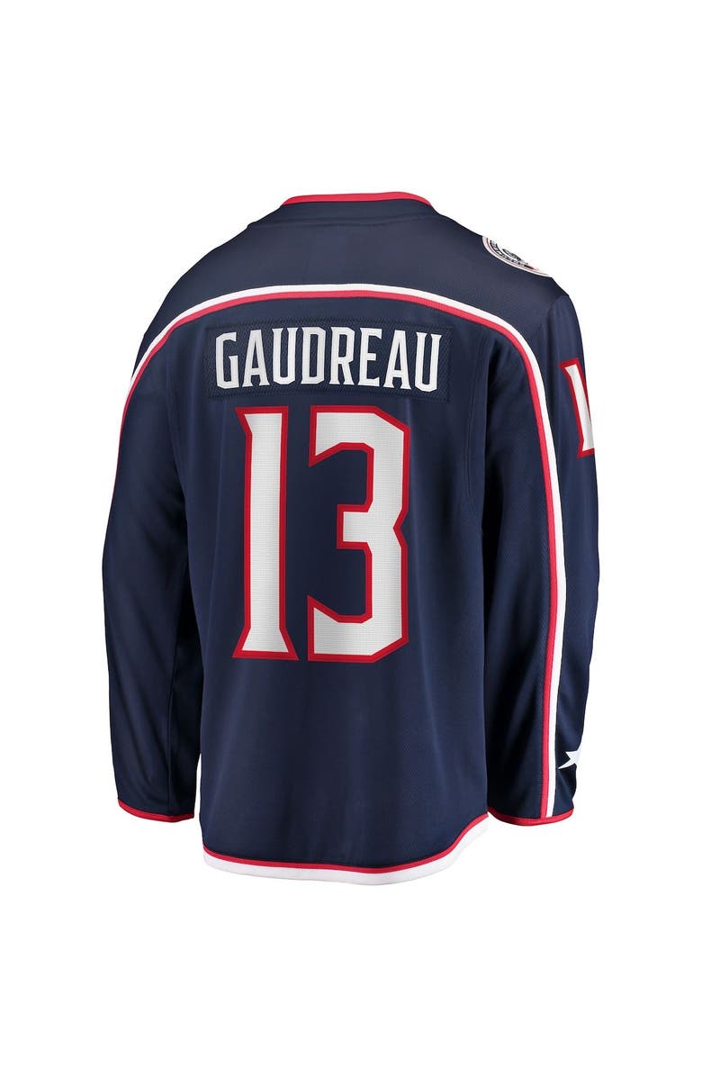 FANATICS Men's Fanatics Johnny Gaudreau Navy Columbus Blue Jackets Breakaway Player Jersey, Alternate, color,