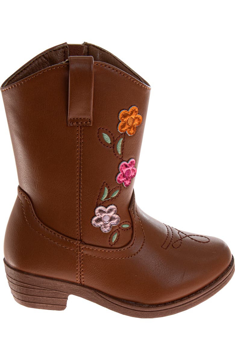 Laura Ashley Embroidered Western Boots Girls' Fashionable Comfort Fit Stylish, Alternate, color,