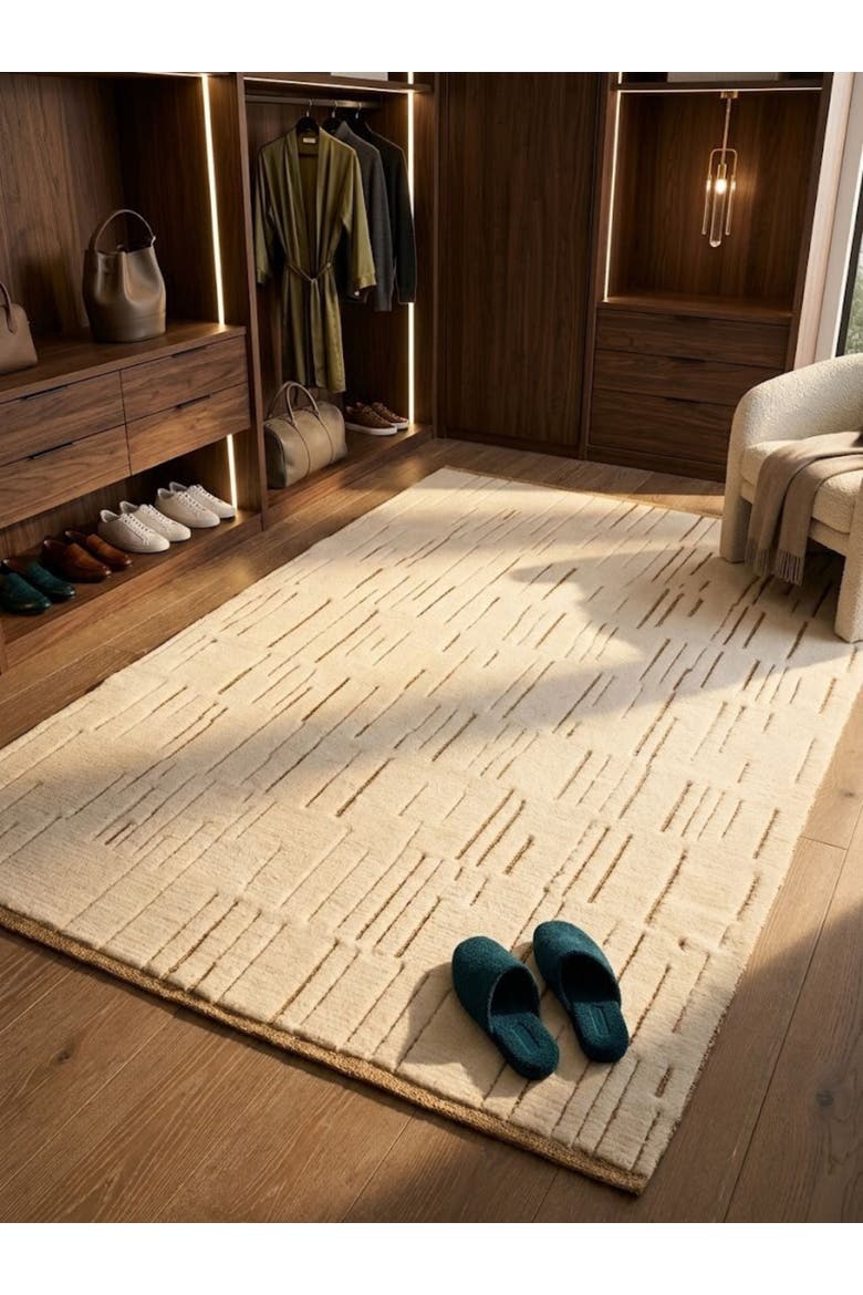 Narita Wool and Jute Rug, Alternate, color, Ivory