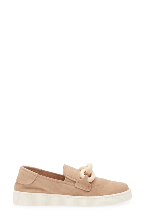 Pedro Garcia Pastora Loafer In Beige Plush Suede