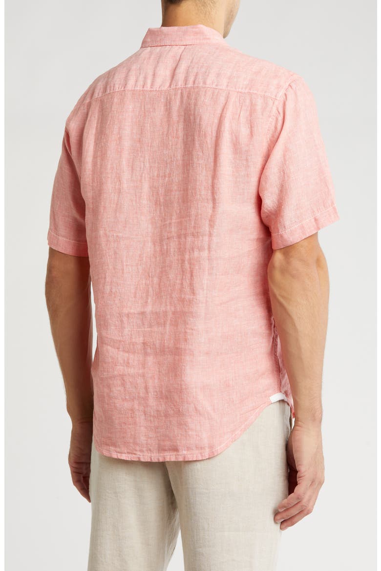 Party Breezer Short Sleeve Woven Shirt, Alternate, color, EMBER RED