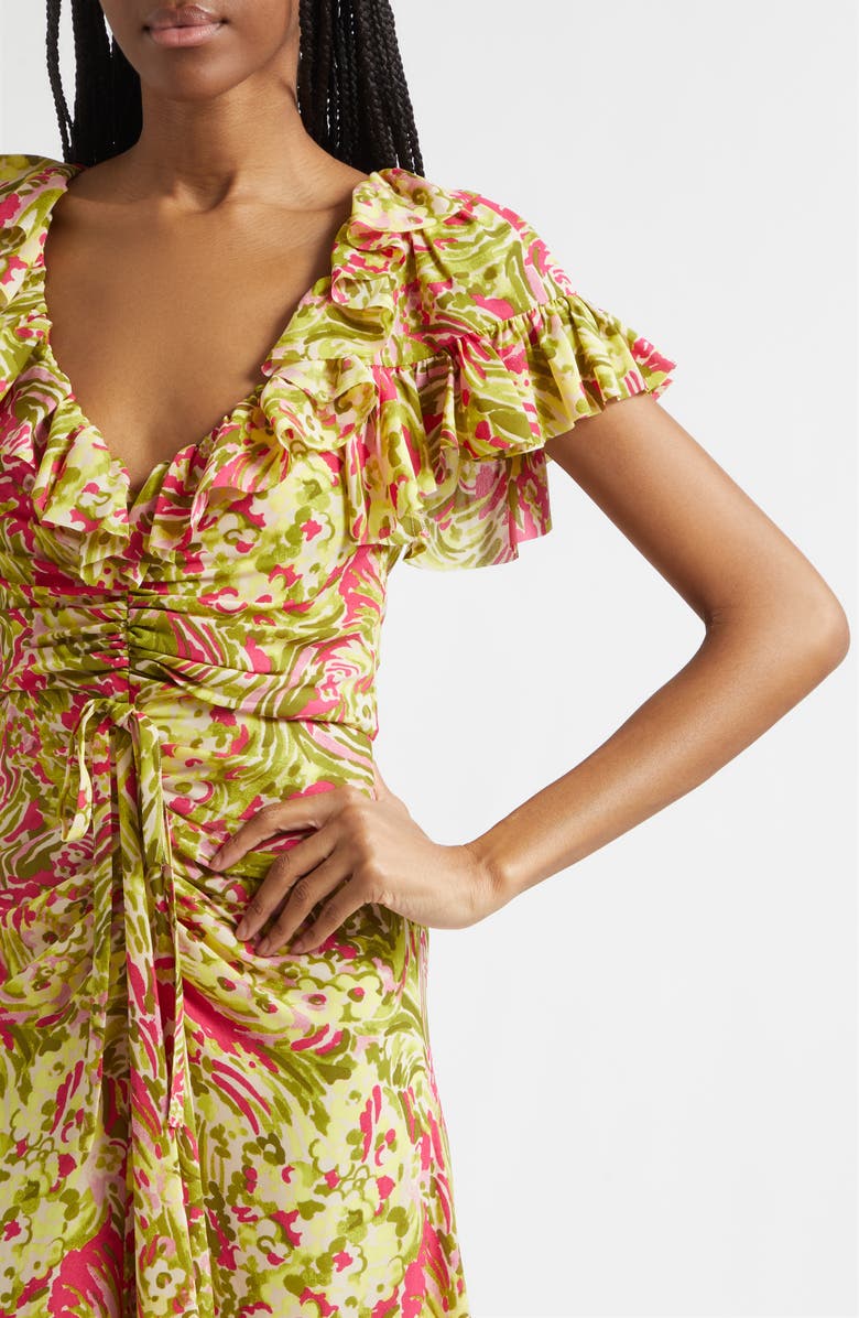 Cinq à Sept Daisy Swirl Ivey Floral Dress, Alternate, color, Pink Amethyst Multi