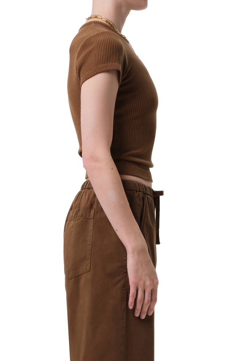 Nello Rib T-Shirt, Alternate, color, MANUKA BRONZE