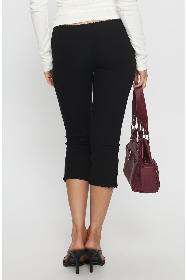 Baseline Rib Capri Pants, Alternate, color, BLACK