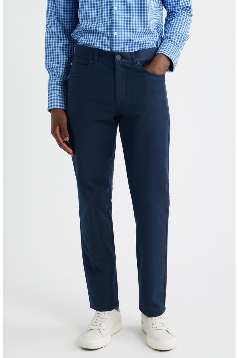 Mayfield Slim Fit Five-Pocket Twill Pants, Main, color, NAVY