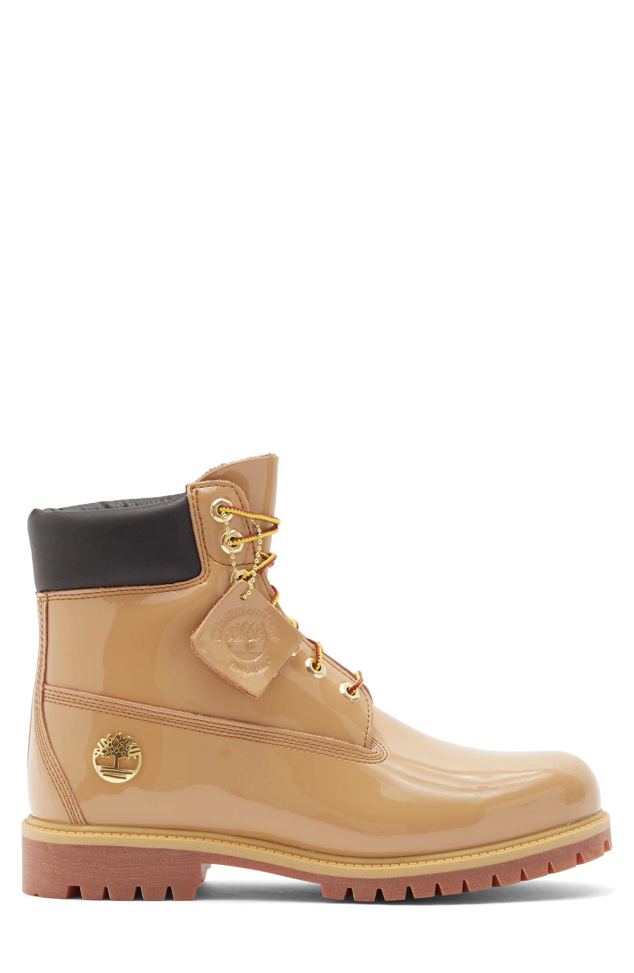 Timberland Premium 6-Inch Waterproof Patent Boot, Alternate, color, Medium Brown Patent Leather