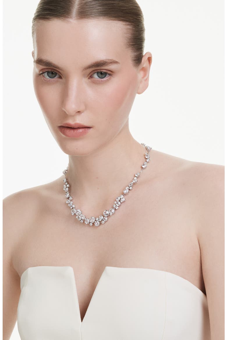 Constella Crystal Collar Necklace, Alternate, color, RHODIUM/ CRYSTAL