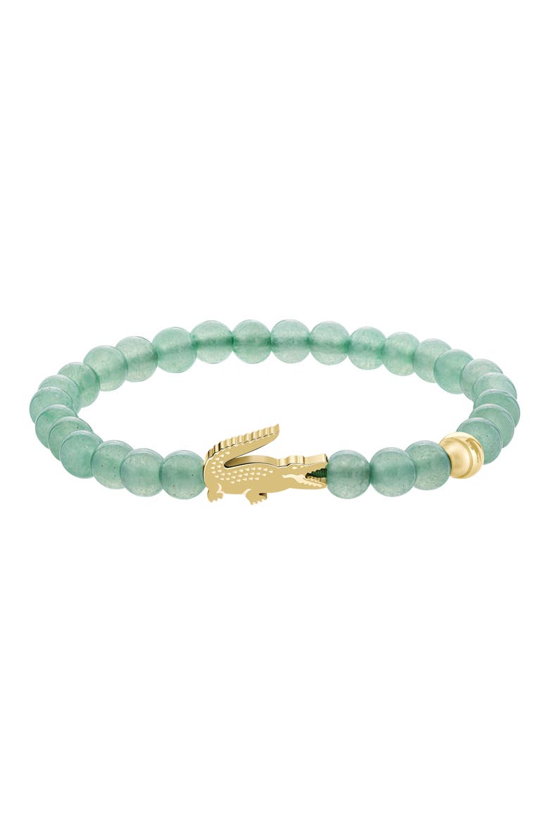 Matchpoint Beaded Stretch Bracelet, Main, color, GREEN