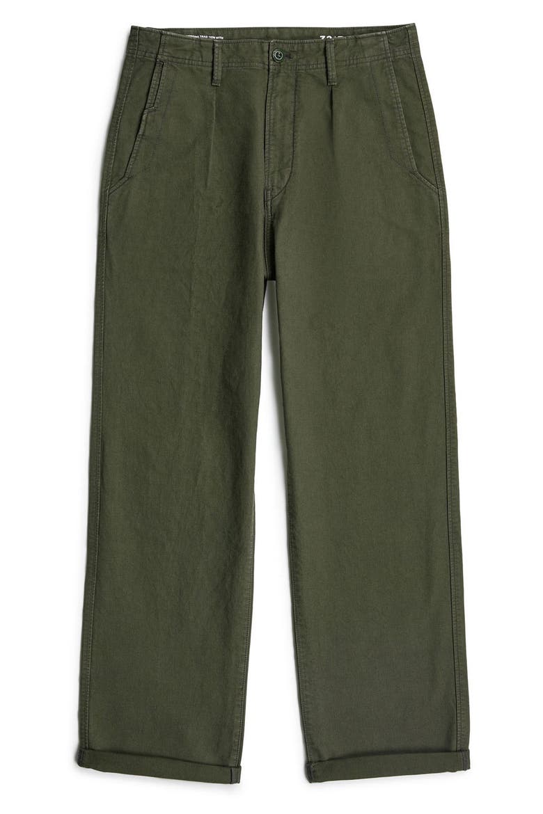 Pleated Relaxed Straight Leg Chinos, Alternate, color, ASFALT GD