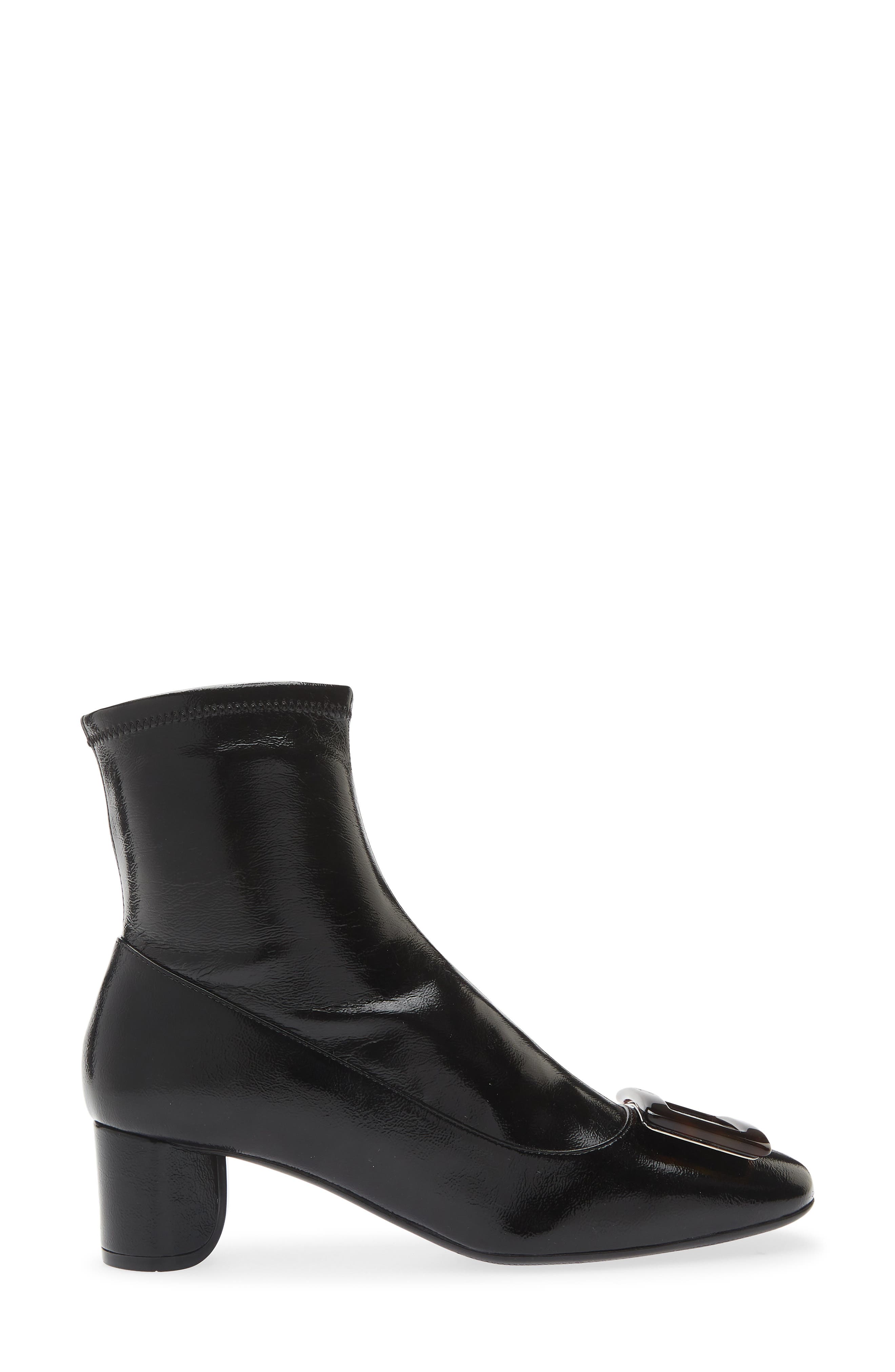 Roundy Stretch Bootie, Alternate, color, NERO
