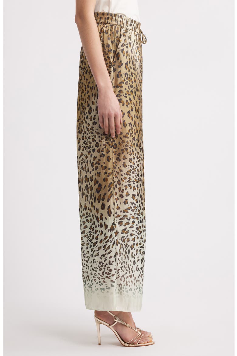 Print Ombré Wide Leg Pants, Alternate, color, BROWN MULTI