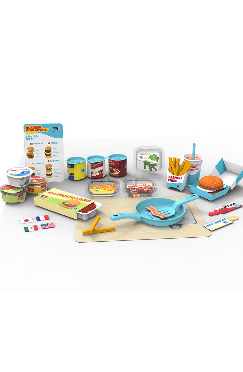 Tasty Junior Prep 'N' Plate Burger Playset, Main, color, Blue