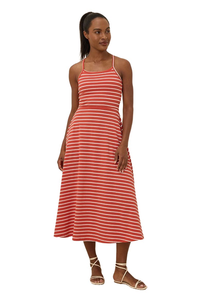 Fit & Flare Midi Dress, Main, color, Daytripper Stripe